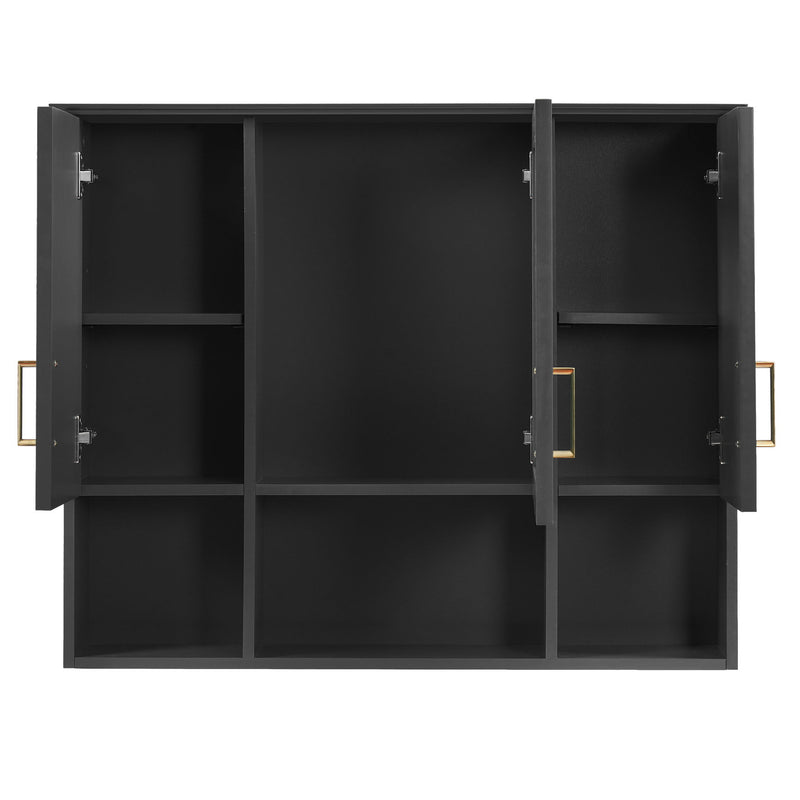 Modern Wall Mounted Medicine Cabinet With Adjustable Shelves, Soft Close Doors, High Define Mirror