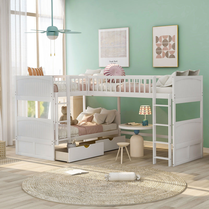 Bunk Bed With Loft And 2 Drawers