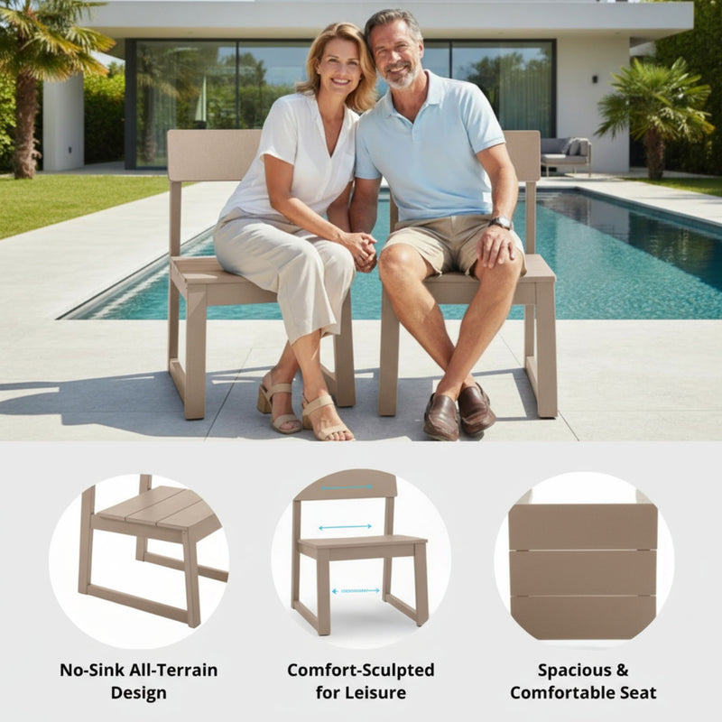 All Weather Patio Dining Chairs (Set of 2)