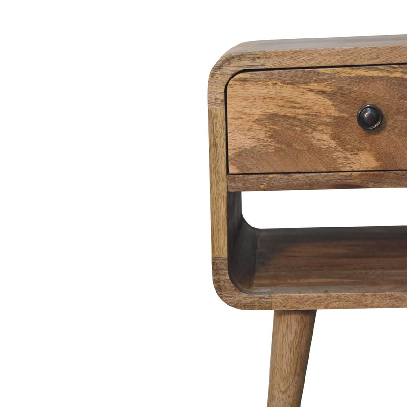Mini Chestnut Curve Lower Bedside Nifhtstand