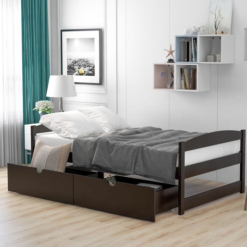 Platform Bed With 2 Drawers