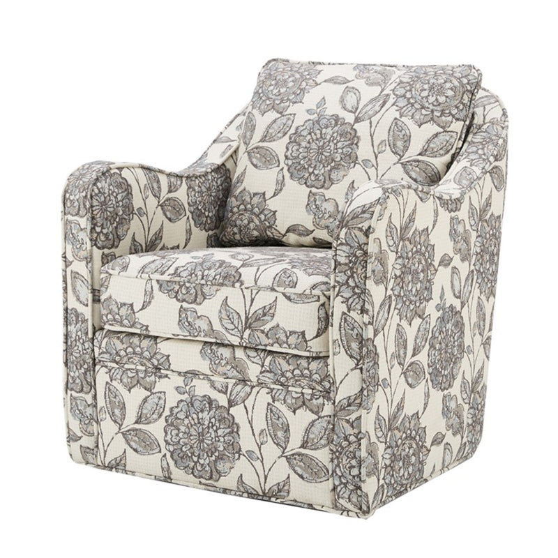 Wide Seat Arm Chair With 360 Degree Rotation