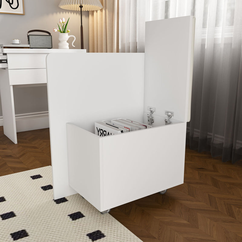 Folding Desk With Mirror And Storage Stol For Bedroom