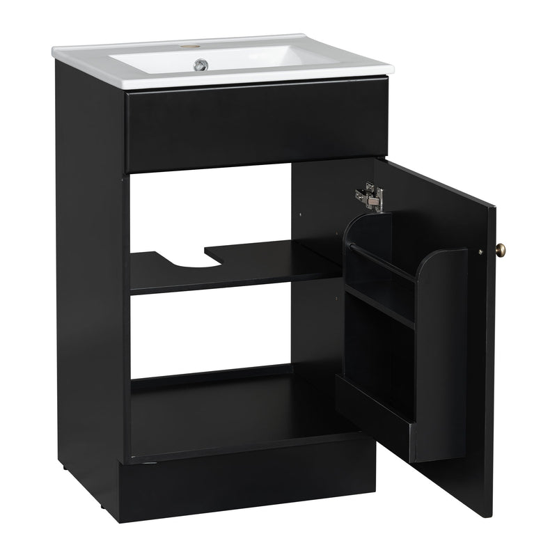 Bathroom Vanity With Sink, Cabinet With Adjustable Shelf