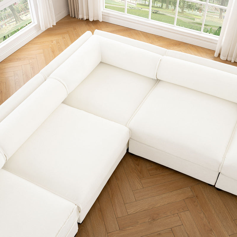 Modern Modular Sectional Sofa With Storag, Contemporary Cylindrical Design
