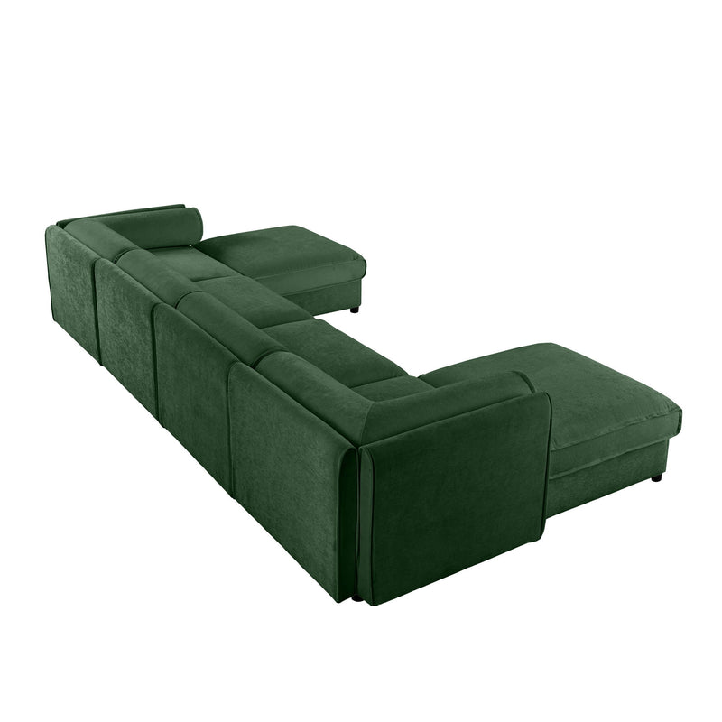 Contemporary Elegant Sofa With Storage And Ottoman