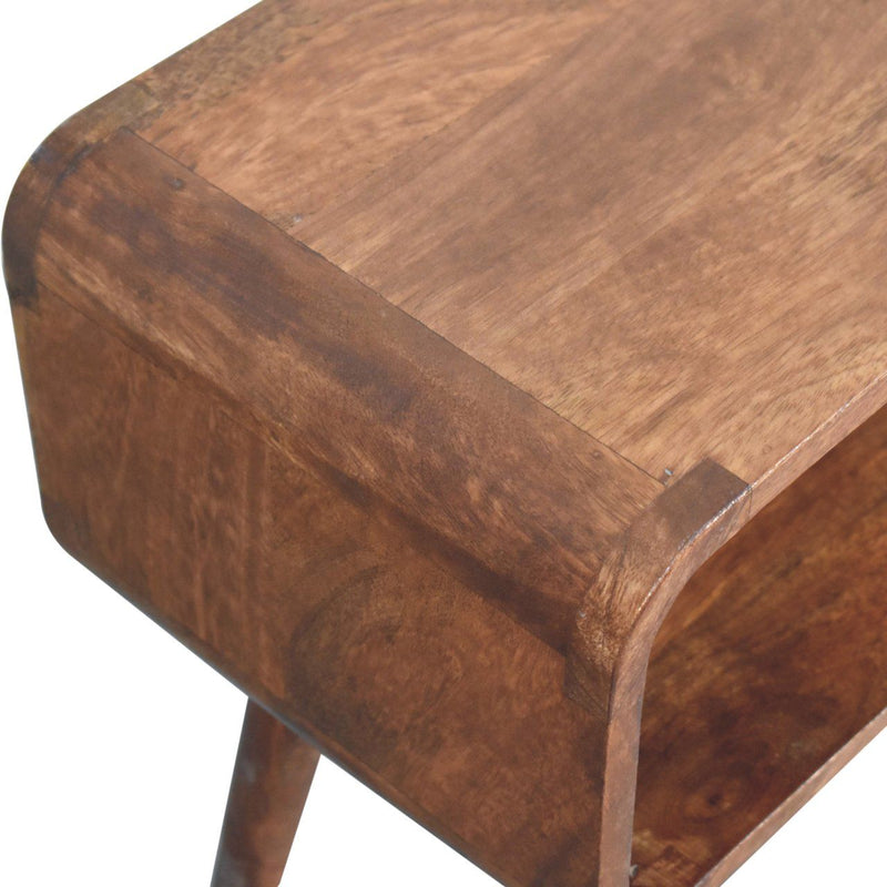 Minimalist Open Curved Nightstand