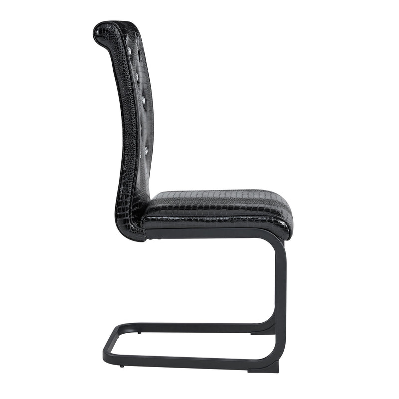Alligator Skin Upholstered Dining Chairs