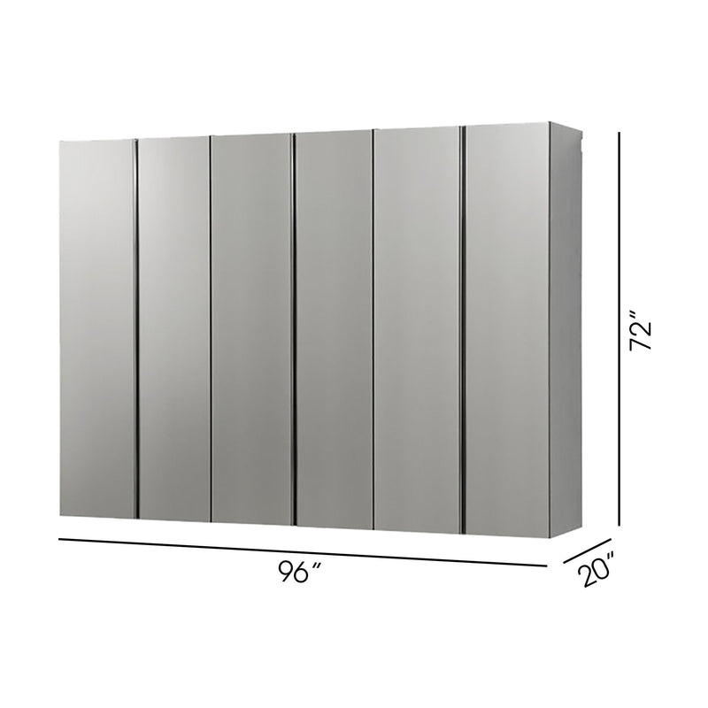 Nova Series - Garage Cabinet Set D, 3 Piece, Soft Closing, Wall Mounted - Dark Gray