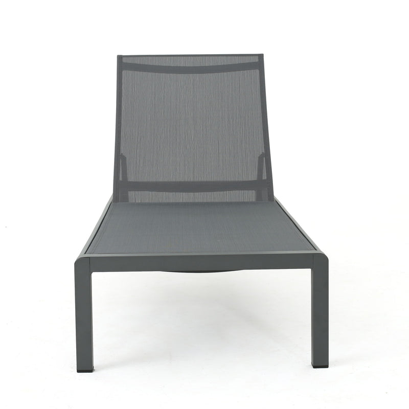 Outdoor Patio Chaise Lounge With 5 Reclining Positions