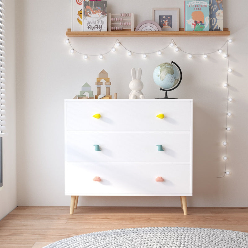 3 Drawer Dresser, Storage Cabinet With Anti Tip Safety