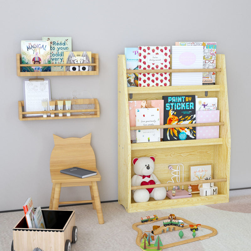 3 Tier Book Shelf, Compact Storage For Bedrooms
