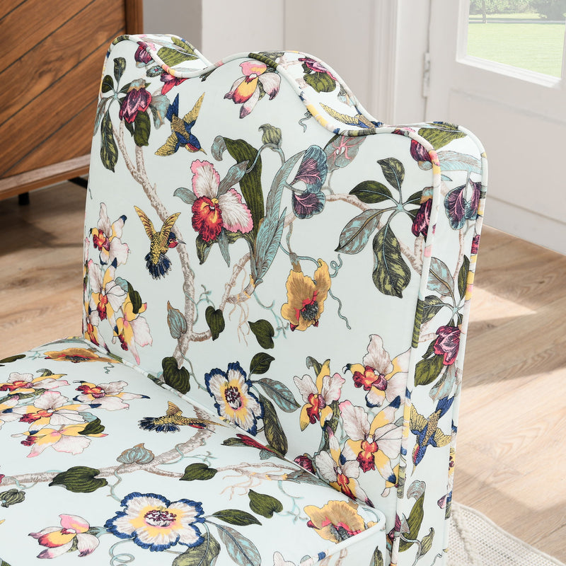 Stylish Flannel Dining Chair With Soft Cushion And Backrest