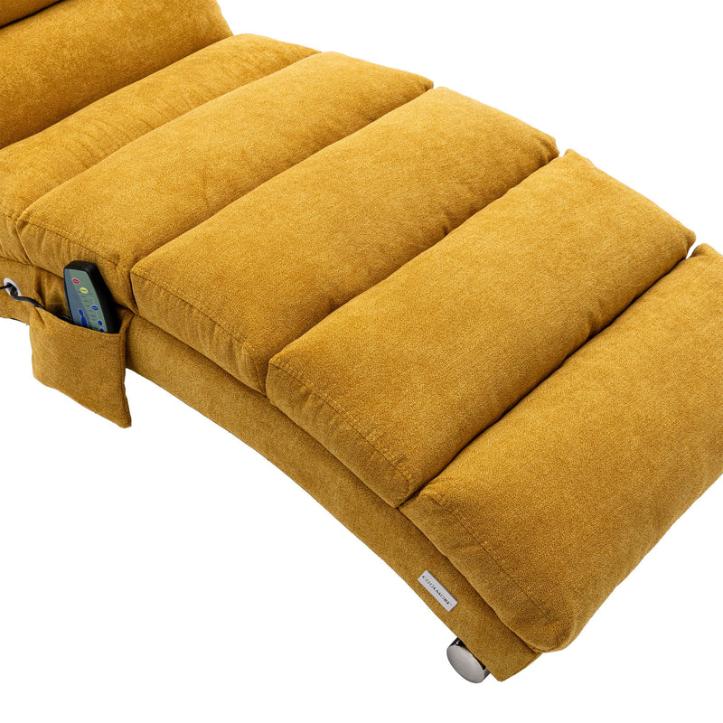 Massage Chaise Lounge Indoor With Remote Control, Ergonomic Electric Massage Lounger
