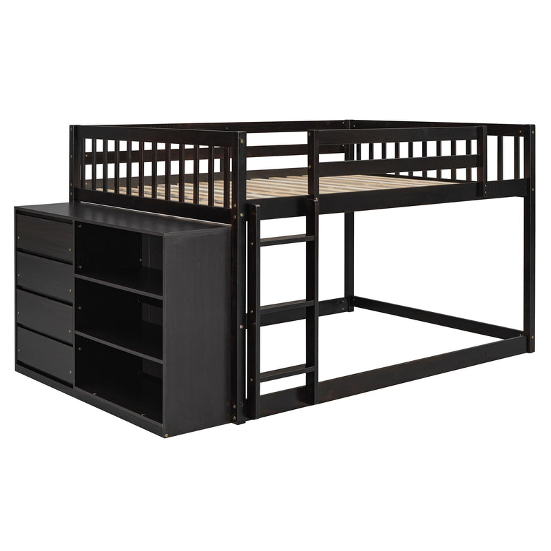 Bunk Bed With 4 Drawers And 3 Shelves