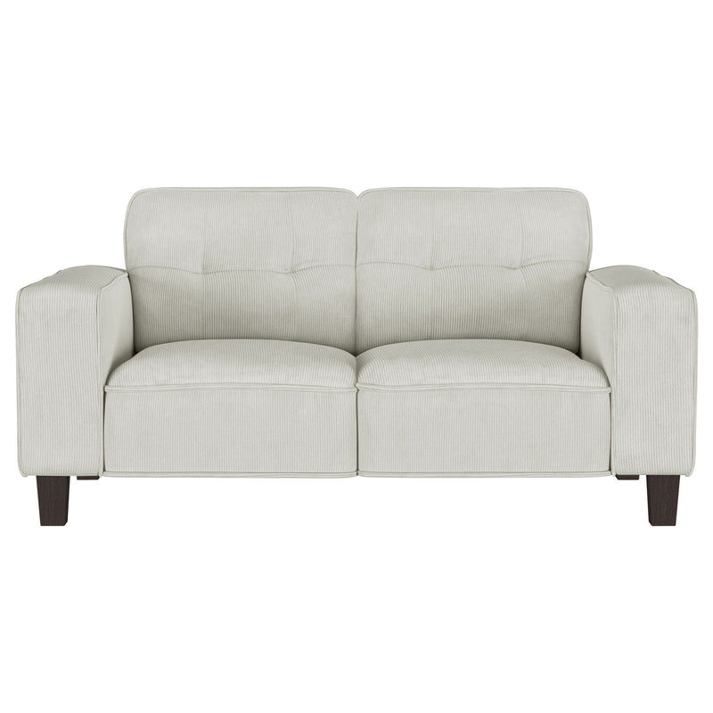 Xana - Track Arm Tufted Loveseat - Greige