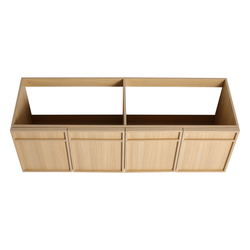 Wall-Mounted Bathroom Vanity With Resin Sink And Soft Closing Doors