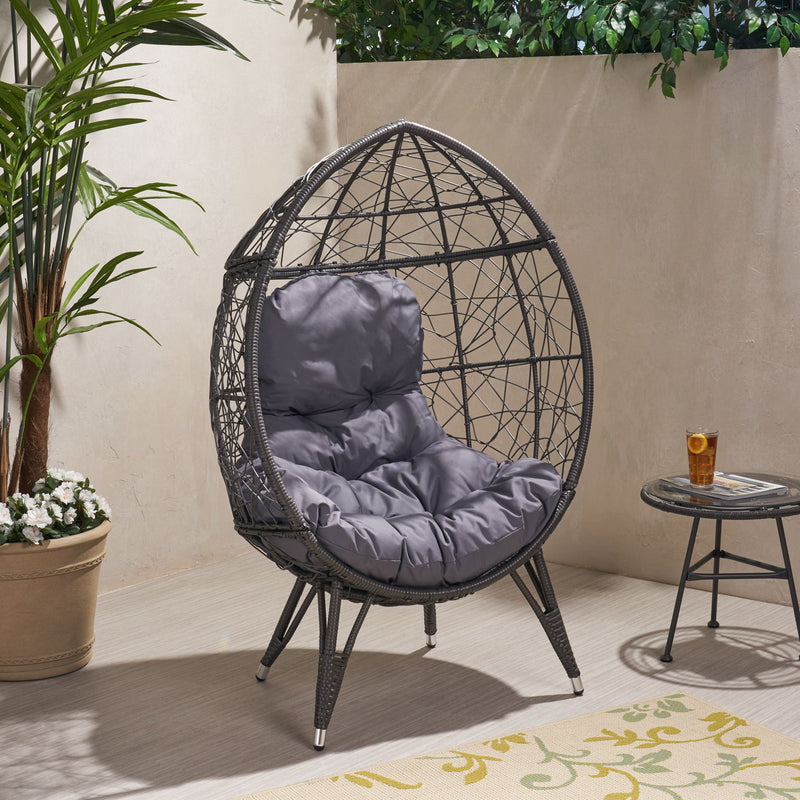 Cosmos - Round Hammered Iron Teardrop Chair