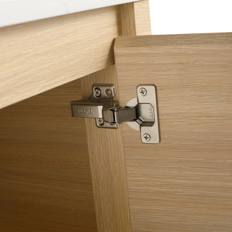 Mounted Bathroom Vanity & Art Sink & 2 Soft Close Doors