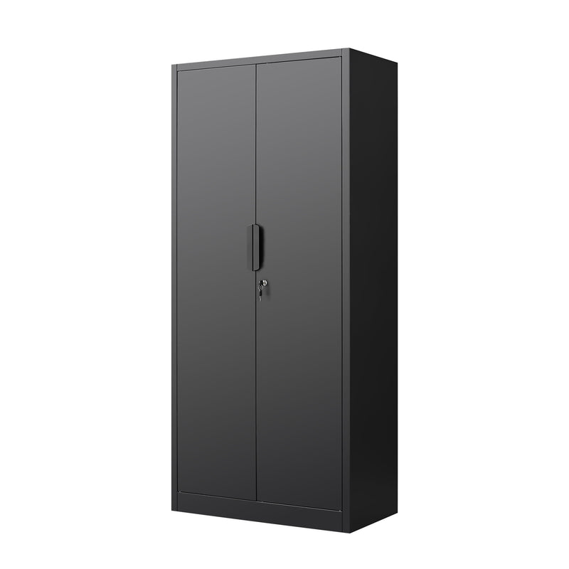 2 Door File Cabinet With Lock, 4 Adjustable Shelves, Heavy-Duty