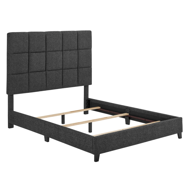 Squares Upholstered Headboard Platform Bed
