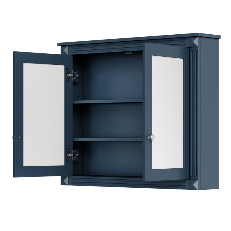 Wall-Mounted Medicine Cabinet With 2 Mirrors, Adjustable Shelves