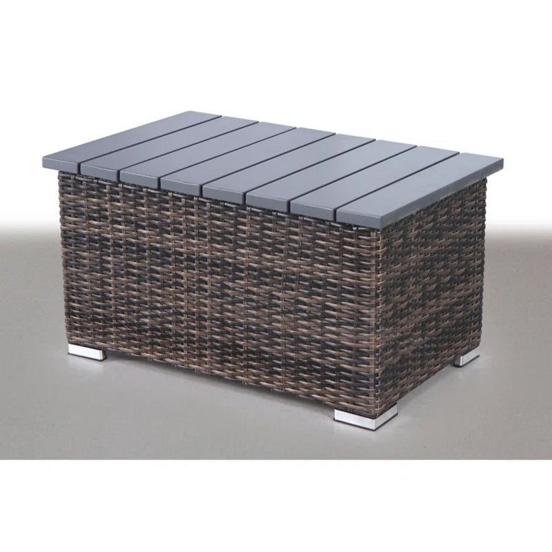 8 Person Outdoor Wicker Seating Set With Cushions - Brown