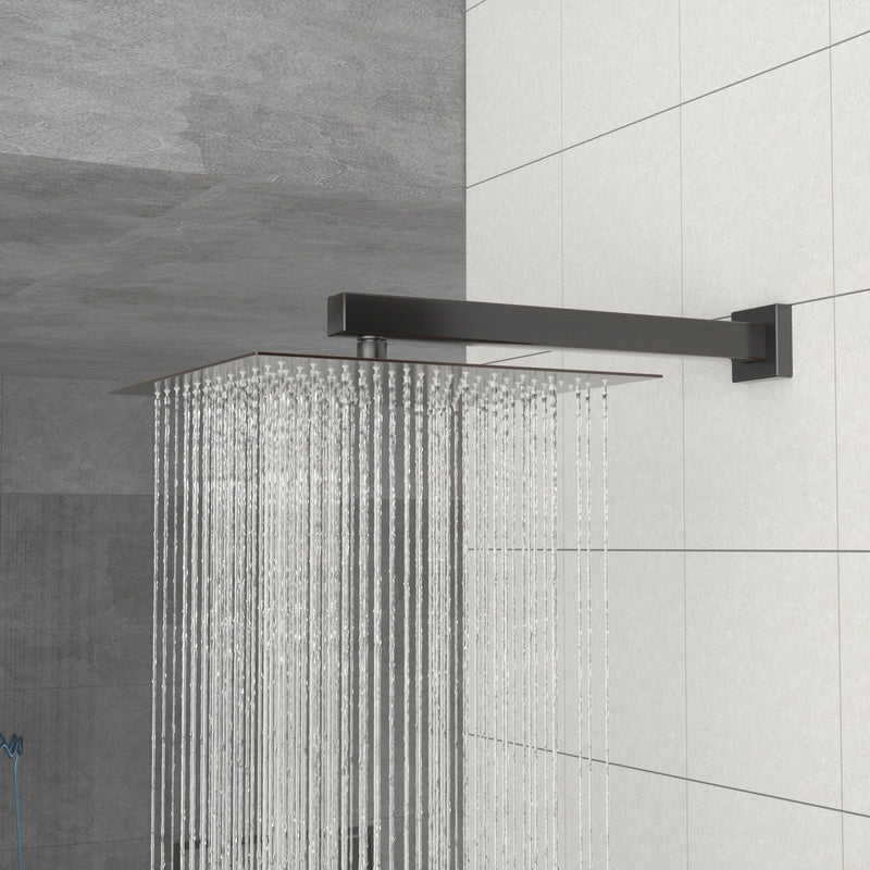 10" Square Rainfall Shower Head With Silicone Nozzle - Oil-Rubbed Bronze