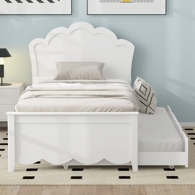 Platform Bed With Headboard And Trundle