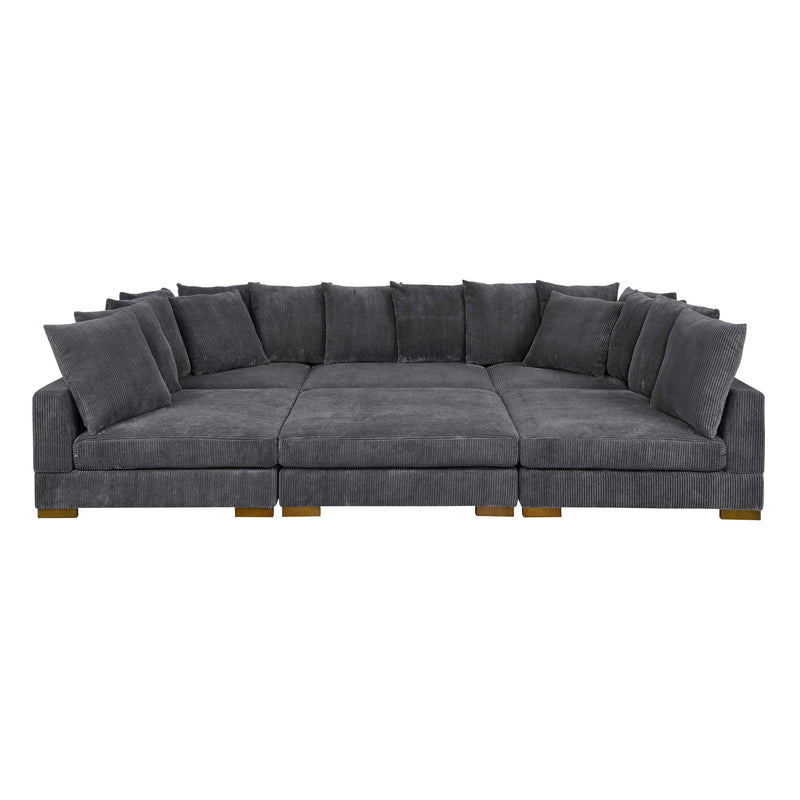 Large Seating Modular Sleeper Sectional - Dark Gray