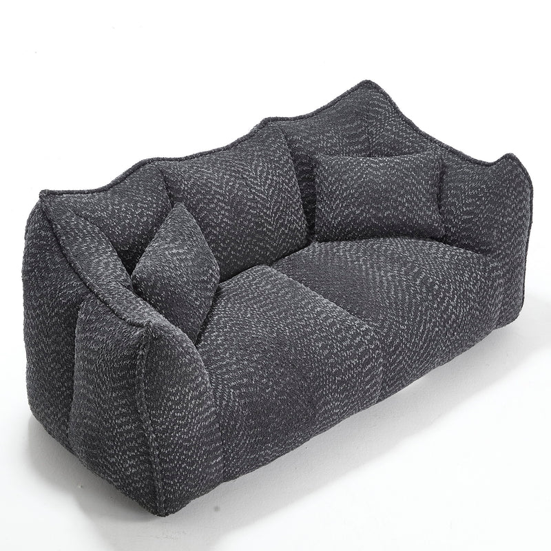 Comfortable Dual Beanbag Chair With High Resilience Foam Core For 2 People