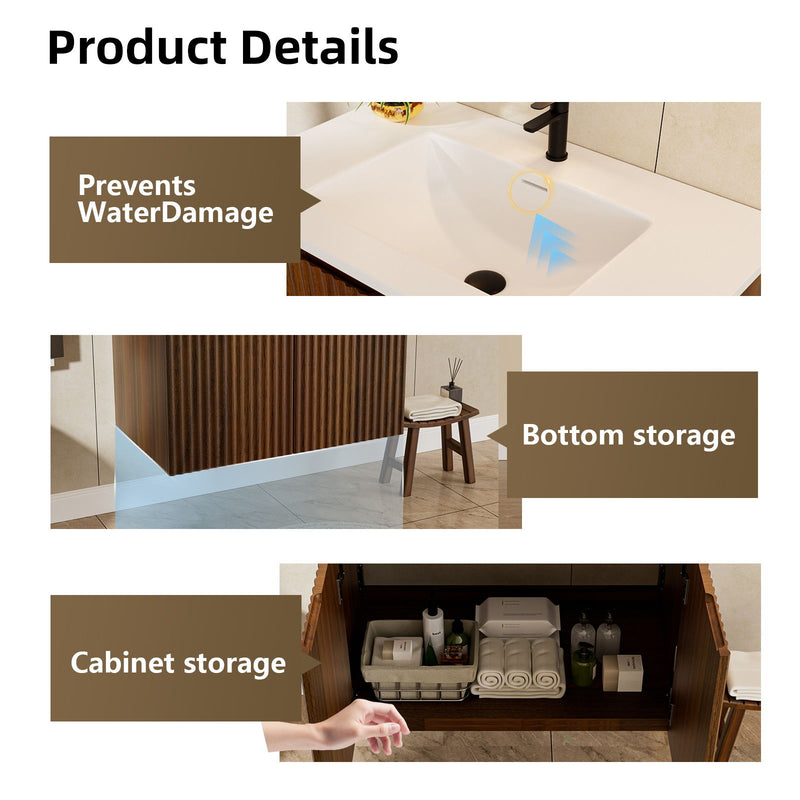 Folding Wall Cabinet With Creamic Sink