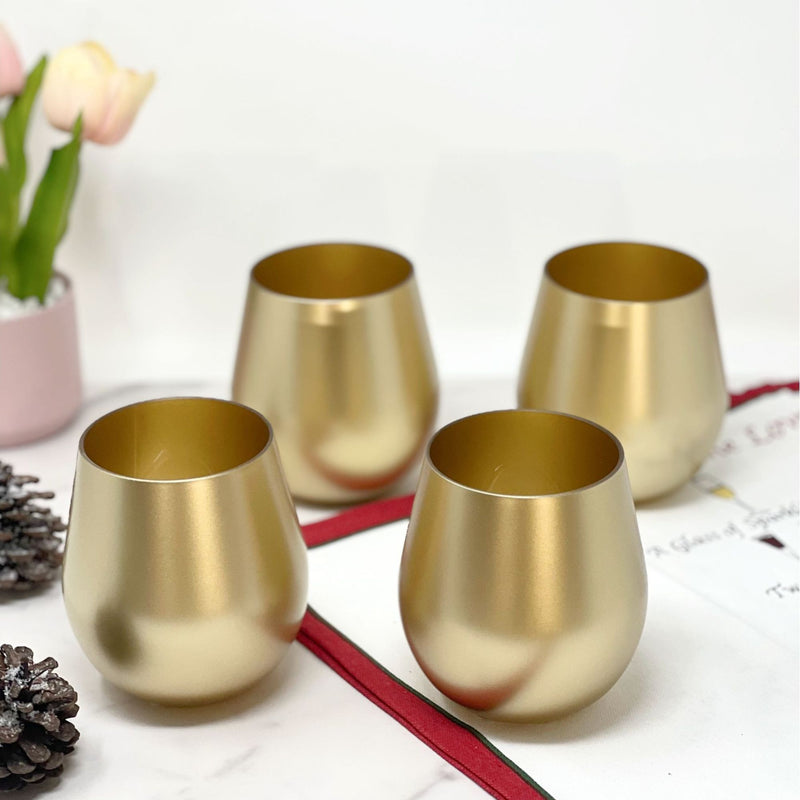 Leadingware Plastic Wine Glasses (Set of 4)