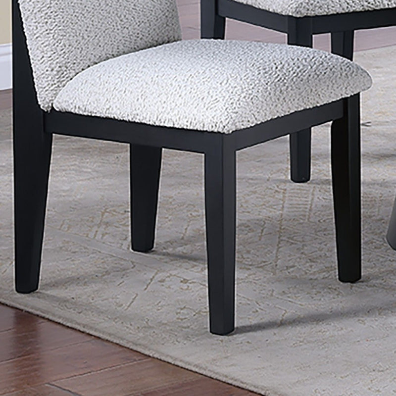 Dining Upholstered Side Chair (Set of 2) - Black / White