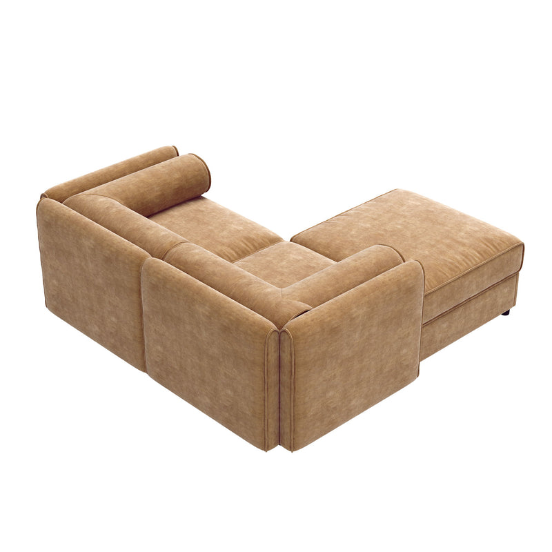 Contemporary Elegant Sofa With Storage And Ottoman