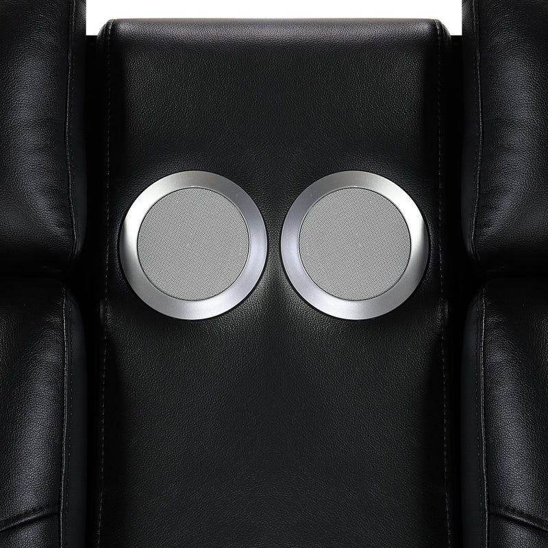 Electra - Power Reclining Loveseat With Power Headrests, Console, Speakers, Massage, LED Lighting And USB Control