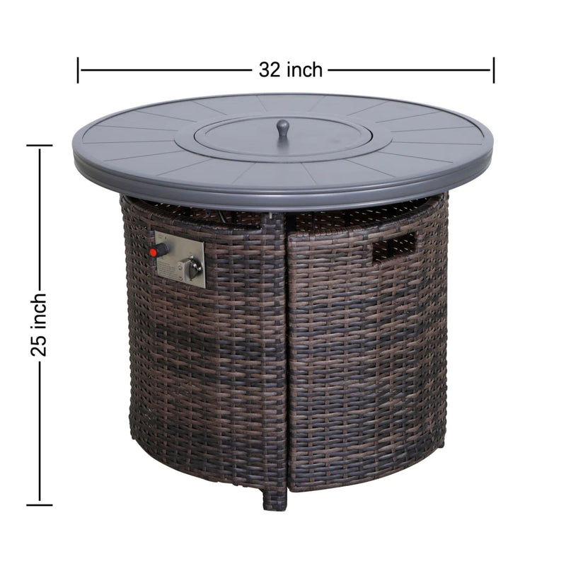 Outdoor Fire Pit Table With Lid