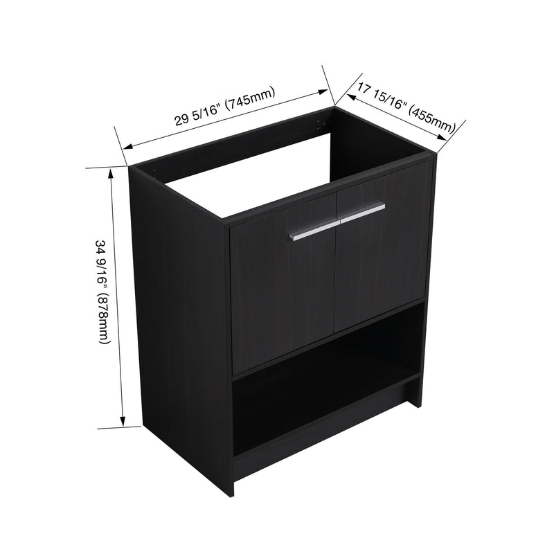 Modern Freestanding Bathroom Vanity With 2 Doors