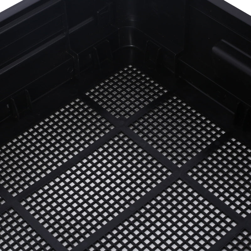 Durable 3 Tray Worm Farm Kit For Efficient Vermicomposting, 65L Capacity - Yellow / Black