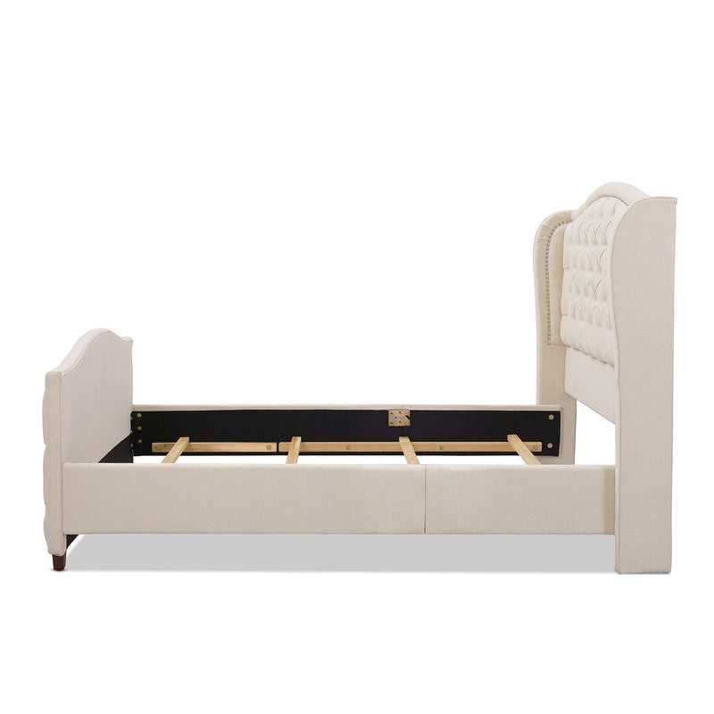 Marcella - Upholstered Shelter Headboard Bed