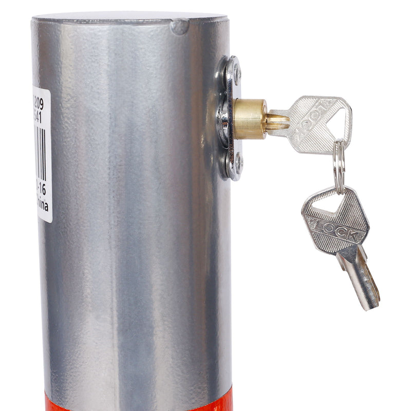 Parking Bollard Pole Barrier With Lock For Car Parking Protection