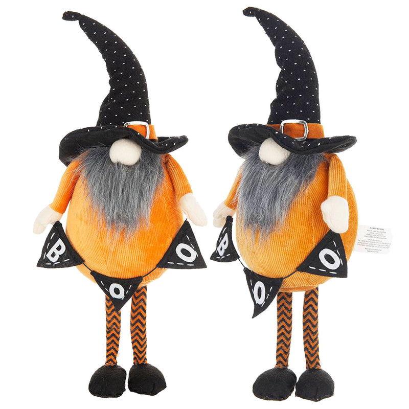 Standing Gnome With Gnome & Holding Banner, For Halloween Decor