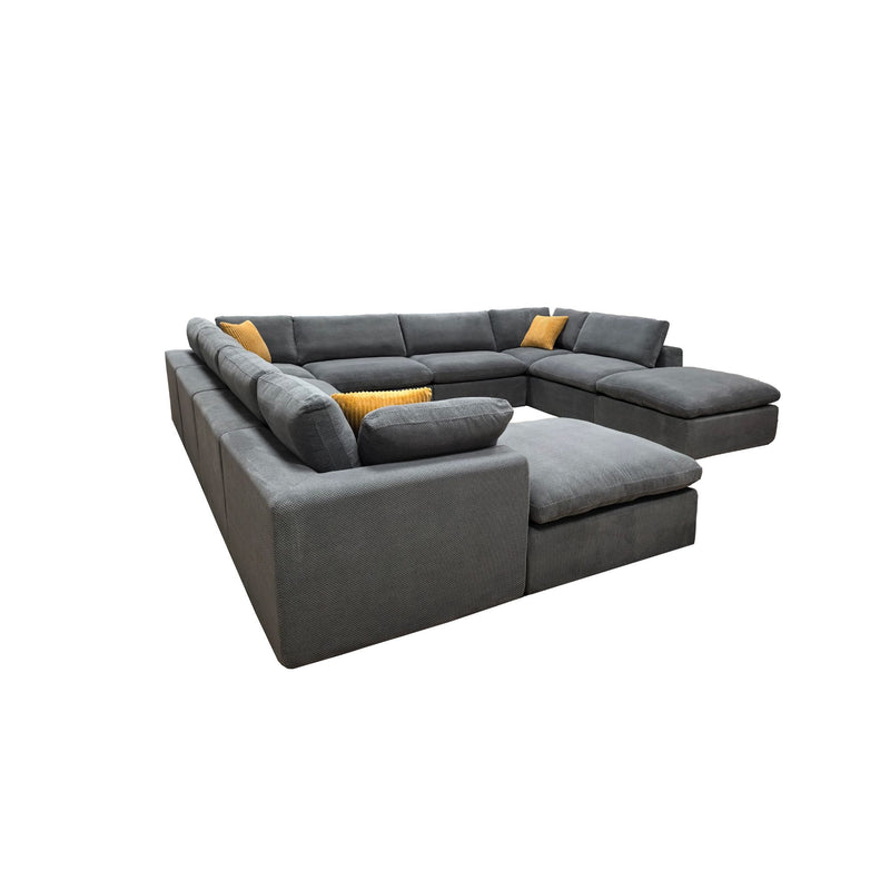Custom Configuration Modular Sectional & Toss Pillows