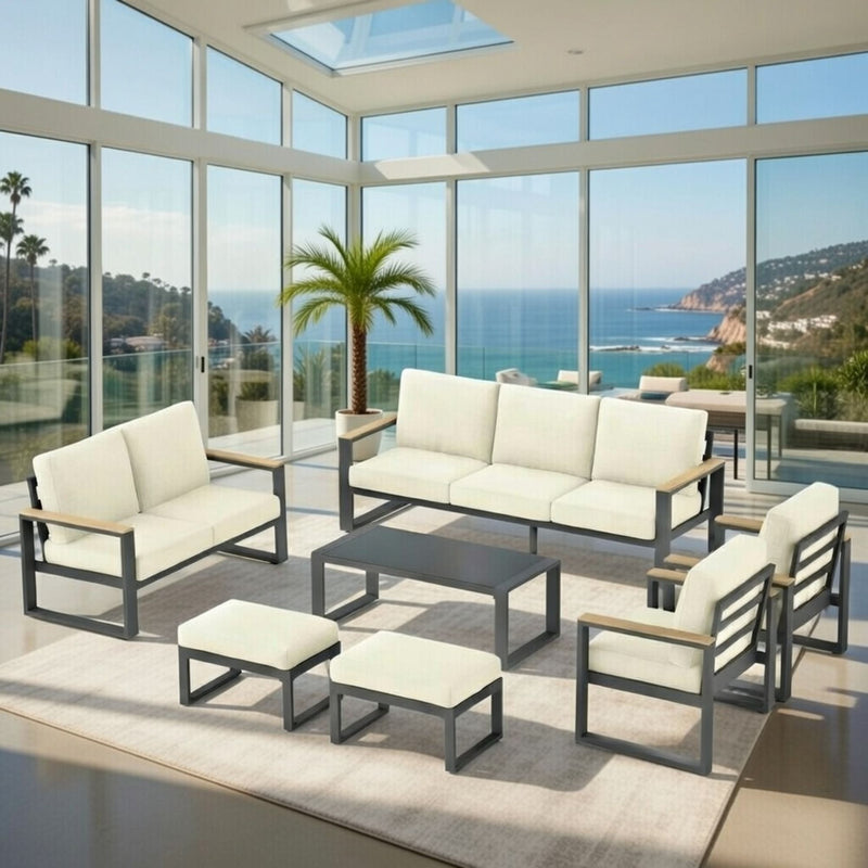 Modern Outdoor Sofa Set With Coffee Table