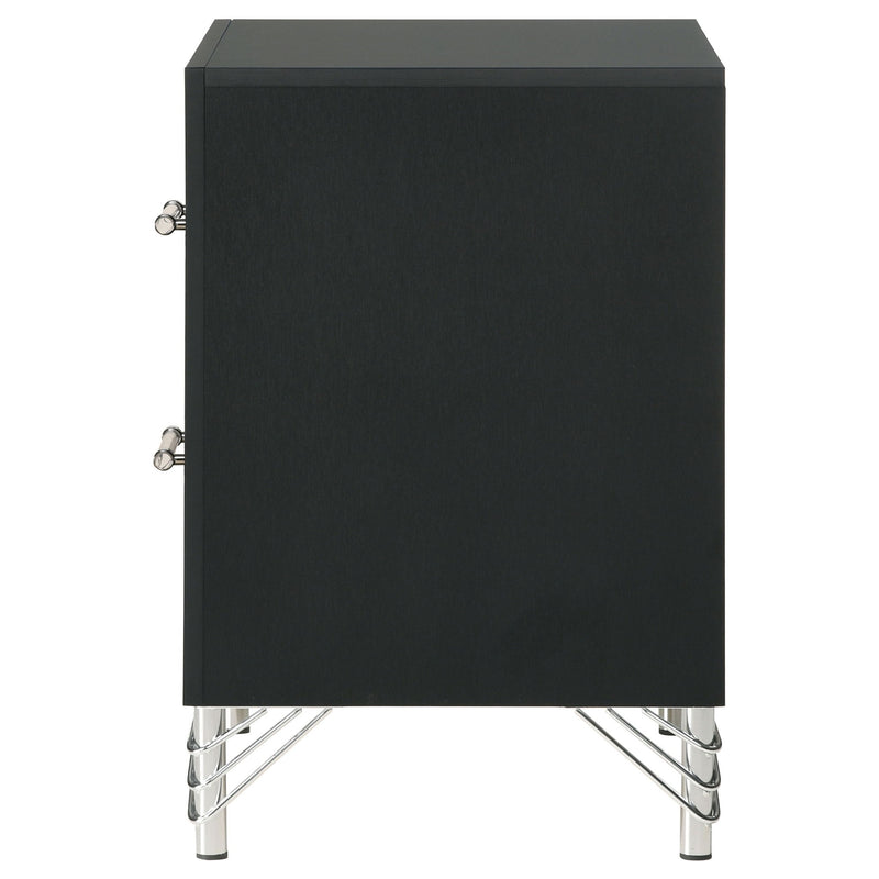 Malcolm - 2 Drawer Nightstand - Black