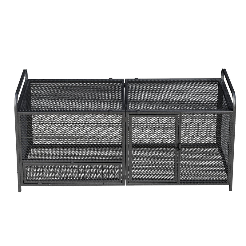 Chicken Cage, Poultry Breeding Coop - Black / Silver