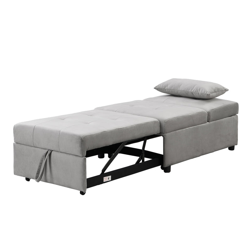 Folding Ottoman Sofa Bed - Gray
