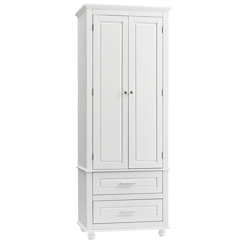 Tall Storage Cabinet With 2 Drawers For Bathroom