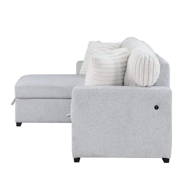 Ford - Reversible Pull Out Sofa Bed - Light Gray