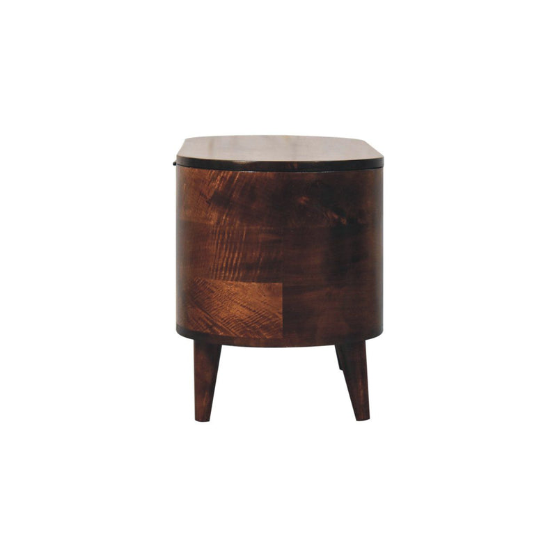 Rounded Lid Up Blanket Box